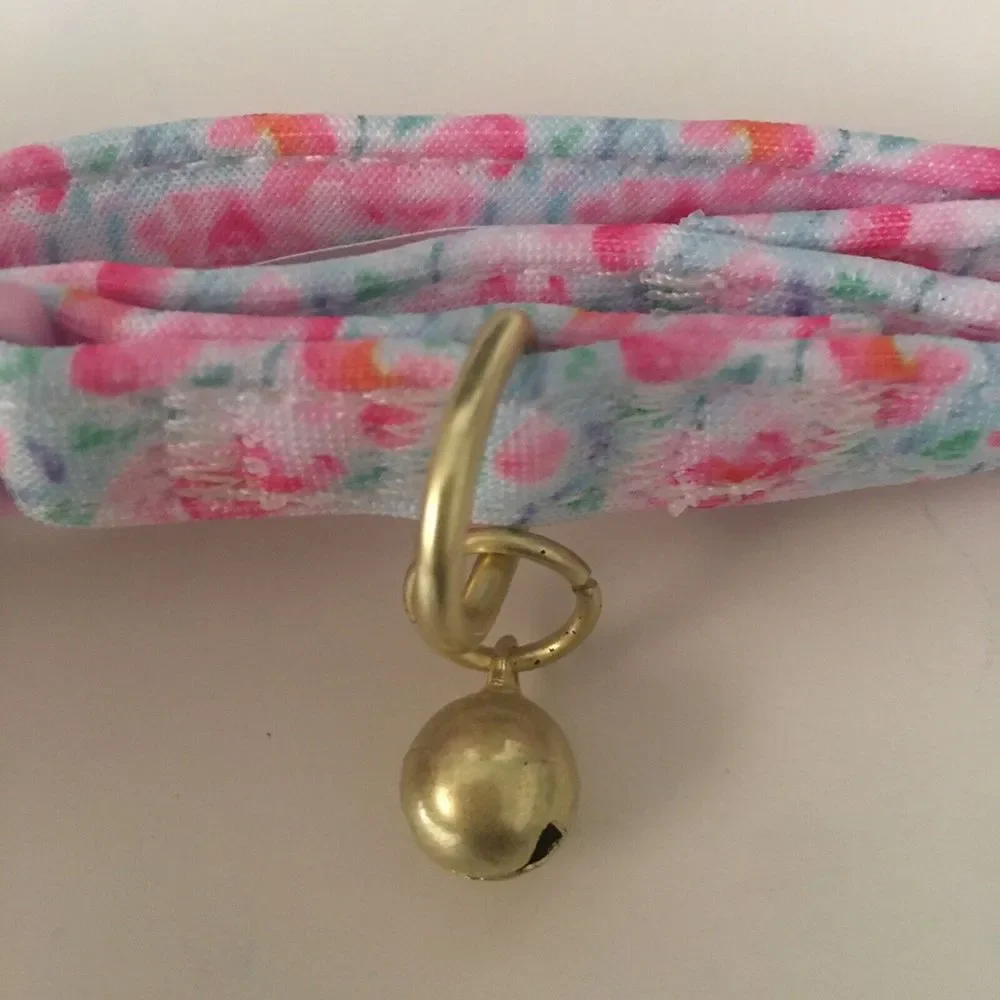 Whisker City Easy-Release Cat Kitten Collar Pink Floral 6.2-9